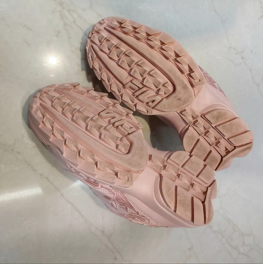 Fila Disruptor II Embroider Rose Floral In Size 10 - Picture 7 of 8